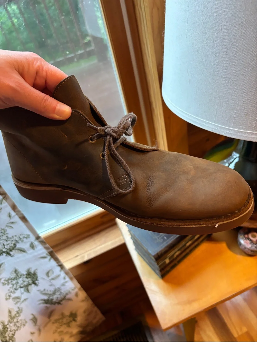 Clarks Men's Bushacre 2 Tan Leather Chukka Boots